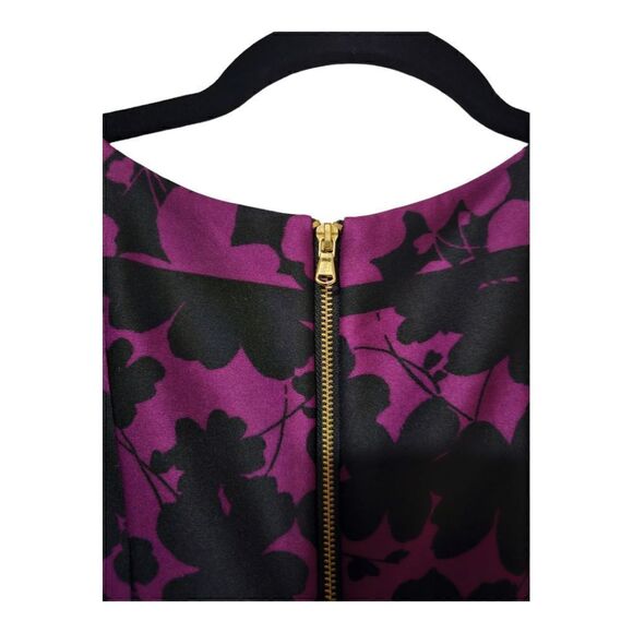JULIAN TAYLOR Fit & Flare V-Neck Floral Scuba Dress - Size 8 - Picture 6 of 10